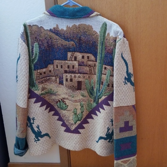 A Woven Cotton Short Jacket XL - Picture 2 of 4